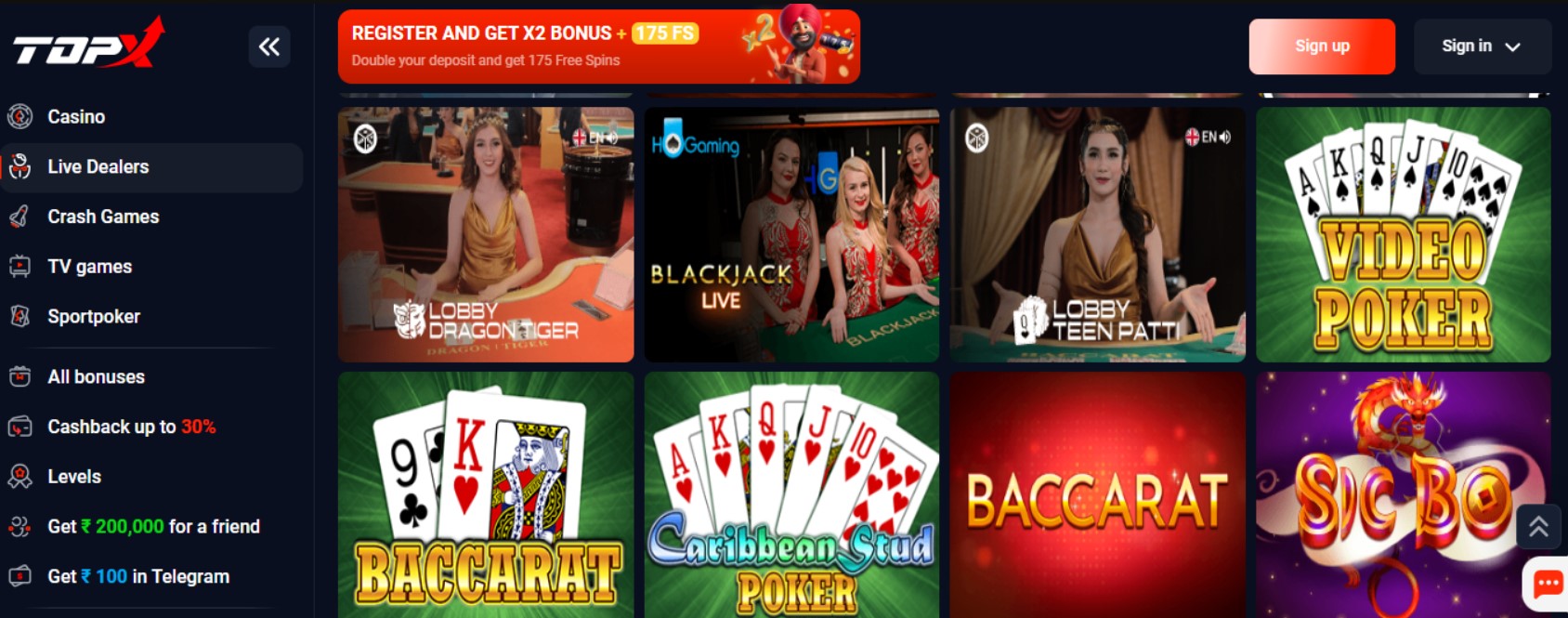 Top X slots online